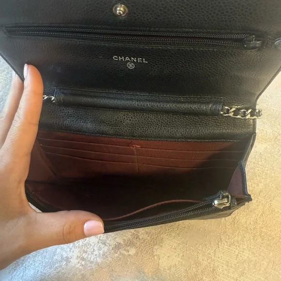 CHANEL Black Quilted Leather Wristlet - Picture 6 of 7